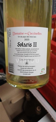 Neuchâtel La Béroche Domaine S Coccinelles Solaris II 2025