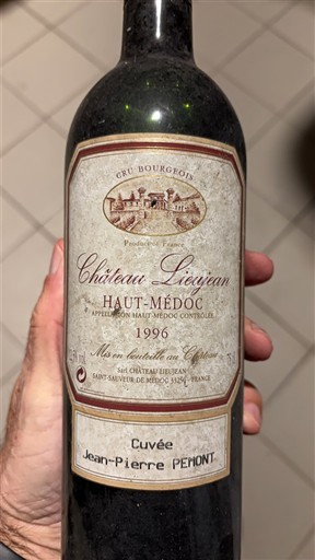 Bordeaux Haut-Médoc Cru Bourgeois Château Lieujean Jean-Pierre Piemont 1996