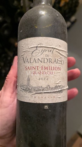 Bordeaux Saint-Émilion Grand Cru Grand Cru Château Valandraud Esprit de Valandraud 2012