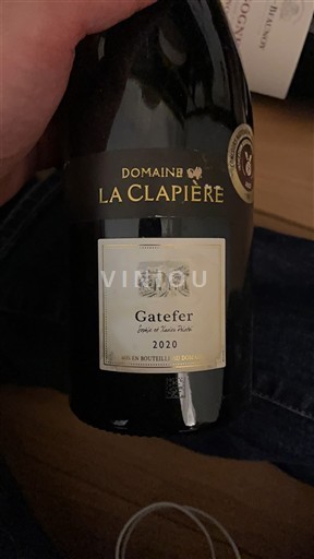 Vina Rouge sec Gatefer Domaine La Clapière 2020 Francija Languedoc in Roussillon Pays d'Oc IGP