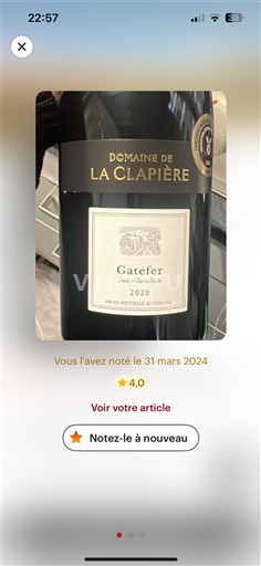 Languedoc ja Roussillon Pays d'Oc Domaine La Clapière Gatefer 2020