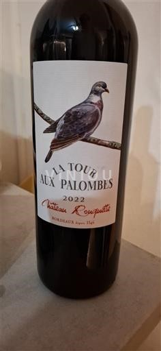 Vinos Rouge sec La Tour aux Palombes Château Rouquette 2022 Francia Burdeos Bordeaux AOC