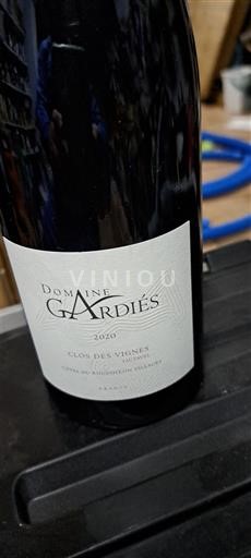 Roussillon Côtes du Roussillon Villages Domaine Gardiés Clos des Vignes 2020