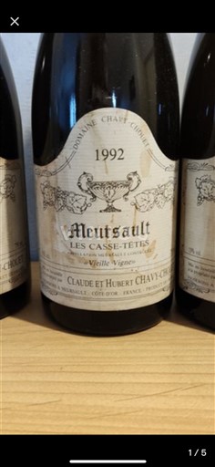 Bourgogne Meursault Domaine Chavy-Chouet Les Casse-Têtes 1992