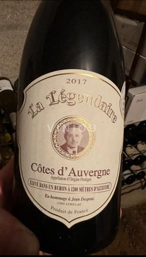 Vina Rouge sec La Légendaire Jean Desprat 2017 Francija Dolina Loare Côtes d'Auvergne AOC