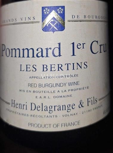 Bourgogne Không được chỉ định Premier Cru Henri Delagrange & Fils Les Bertins 2001