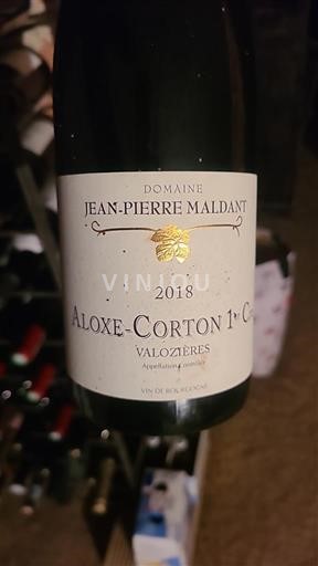 Burgundy Aloxe-Corton Premier Cru Domaine Jean-Pierre Maldant Valozières 2018