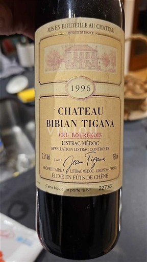 Bordeaux Listrac-Médoc Château Bibian Tigana 1996