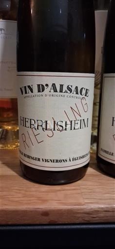 Rượu vang Blanc sec Herrlisheim Riesling Kreydenweiss Reinger Vignerons à Eguisheim 2023 Pháp Alsace Vin de France