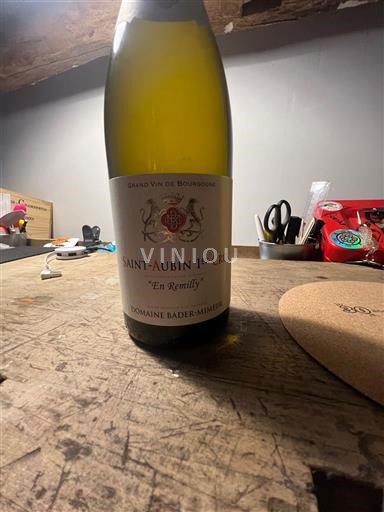 Vin Blanc sec En Remilly Domaine Bader-Mimeur 2023 France Bourgogne Saint-Aubin AOC Premier Cru