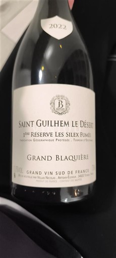 Languedoc-Roussillon Saint-Guilhem-le-Désert Grand Blaquière 1ère Réserve Les Silex Fumés 2022