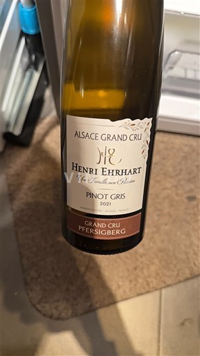 Rượu vang Blanc sec Grand Cru Pfersigberg Henri Ehrhart 2021 Pháp Alsace Không được chỉ định AOC Grand Cru