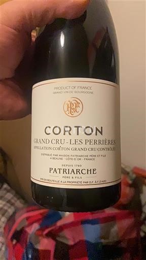 Burgundi Corton Grand Cru Patriarche Père & Fils Grand Cru - Les Perrières 2019