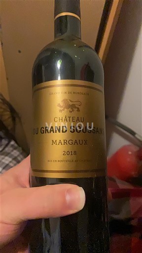 Vina Rouge sec Château Grand Soussans 2018 Francija Bordeaux Margaux AOC
