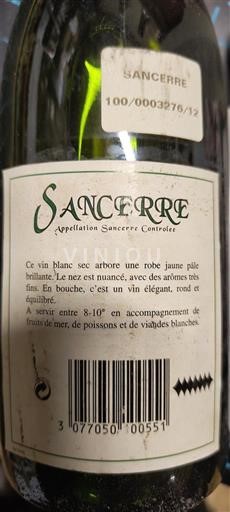 Loiren laakso Sancerre La Cave Ei vuosikertaa