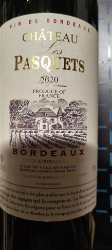 Burdeos Bordeaux Château Les Pasquets 2020