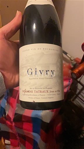 Burgundi Givry Domaine Tatraux Jean et Fils 2019
