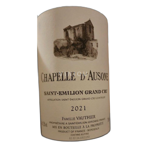 Bordeaux Saint-Émilion Grand Cru Château Ausone Chapelle d’Ausone 2021