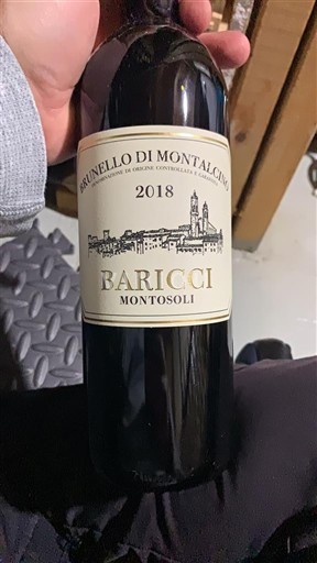 Vini Rouge sec Montosoli Baricci 2018 Italia Toscana Brunello di Montalcino DOC