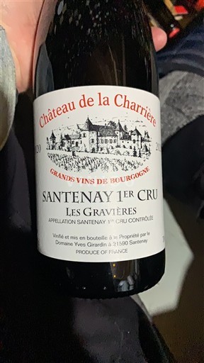 Burgundy Santenay Premier Cru Château La Charrière Les Gravières 2020