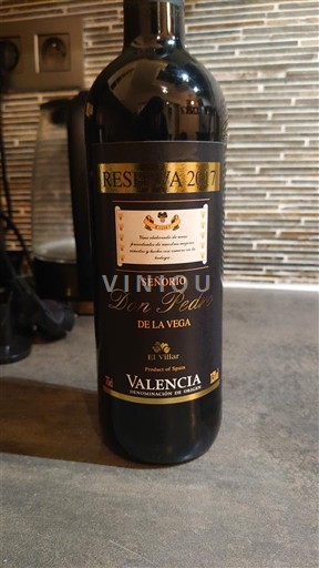 Vini Rouge sec Reserva Señorio Don Pedro de la Vega 2017 Spagna Comunità Valenciana Valencia DO