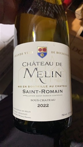 Bourgogne Saint-Romain Château Melin Sous Château 2022