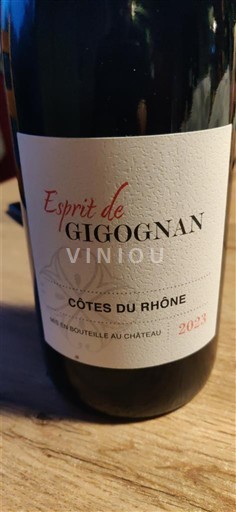 Valle del Ródano Côtes del Ródano Gigognan Esprit de Gigognan 2023