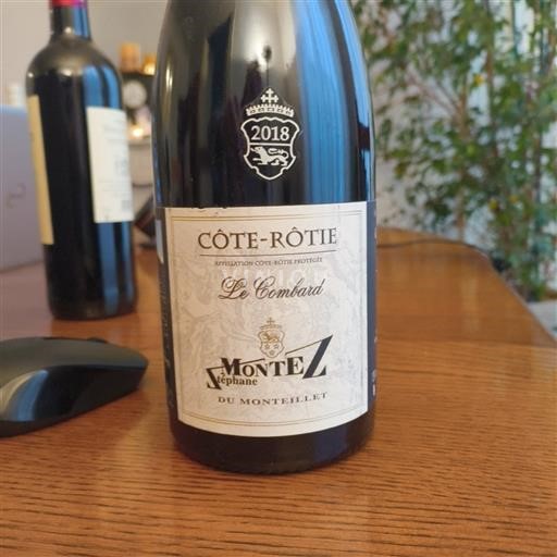 Vini Rouge sec Le Combard Domaine Monteillet 2018 Francia Valle del Rodano Côte-rôtie AOC