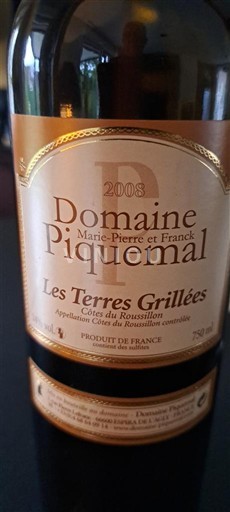 Roussillon Côtes-du-Roussillon Domaine Piquemal Les Terres Grillées 2008