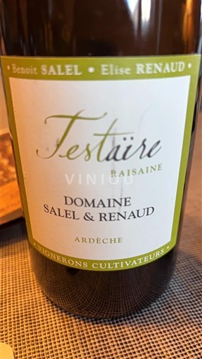 Alpen en Rhônevallei Ardèche Domaine Salel & Renaud Testaïre Raisaine Niet-geïntegreerd