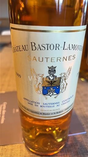 Bordeaux Sauternes Château Bastor-Lamontagne 1999
