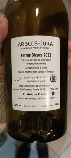 Jura Arbois Domaine La Tournelle Terres Bleues 2022