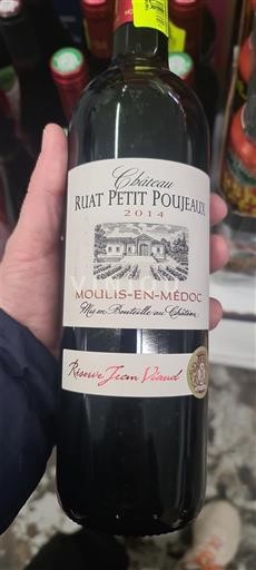Bordeaux Moulis-en-Médoc Château Ruat Petit Poujeaux Réserve Jean Burnod 2014