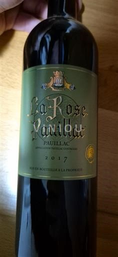 Bordéus Pauillac La Rose Pauillac 2017
