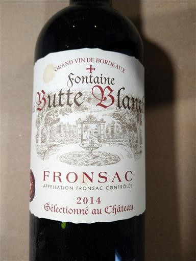 Burdeos Fronsac Fontaine Butte Blanche 2014
