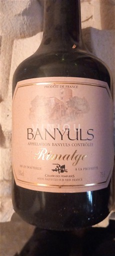 Roussillon Banyuls Cellier des Templiers Rimage Niet-geïntegreerd