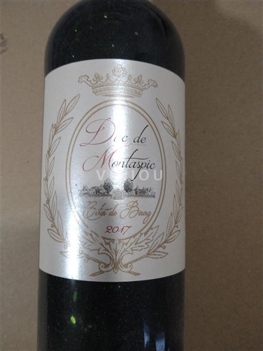 Bordeaux Côtes-de-bourg Duc de Montaspic 2017