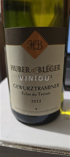 Alsace Gewurztraminer Huber & Bléger Éclat du Terroir 2022