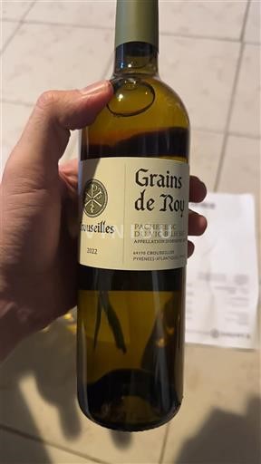 Sud-Ouest Pacherenc-du-vic-bilh Domaine Berrouseilles Grains de Roy 2022