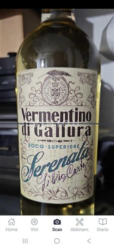 Sardinia Vermentino di Gallura Serenata di Tino Carta 2023