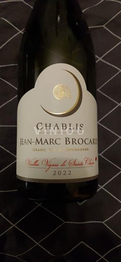 Borgogna Chablis Jean-Marc Brocard Vieilles Vignes de Sainte Claire 2022