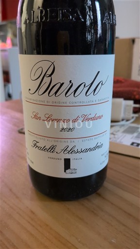Piemonte Barolo Fratelli Alessandria San Lorenzo di Verduno 2020
