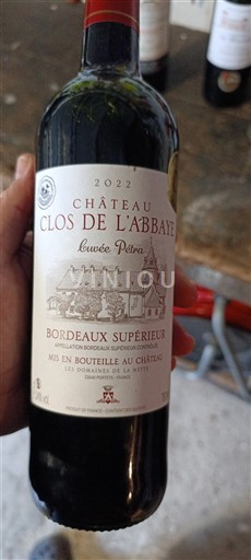 Bordeaux Bordeaux Supérieur Château Clos de l'Abbaye Pétria 2022