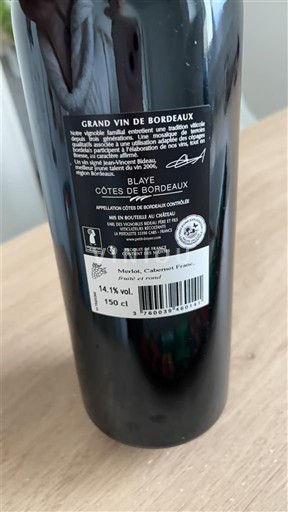 Bordeaux Blaye-côtes-de-bordeaux Château Petit-Boyer Neročník