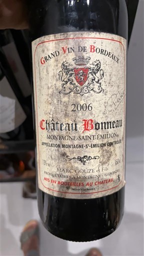 Bordeaux Montagne-Saint-Émilion Château Bonneau 2006