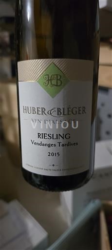 Alsace Riesling Vendanges Tardives Huber & Bléger Riesling Vendanges Tardives 2015