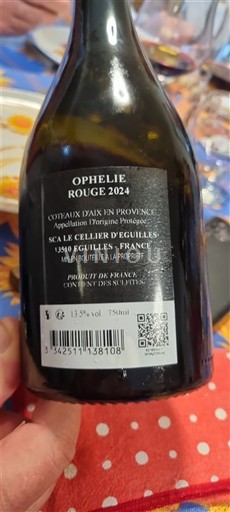 Provence Coteaux d'Aix-en-Provence Le Cellier d'Eguilles Ophélie Rouge 2024