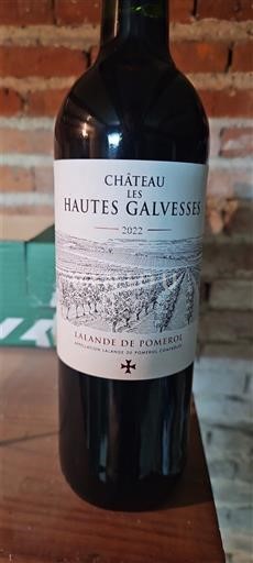 Bordeaux Lalande-de-Pomerol Château Les Hautes Galvesses 2022