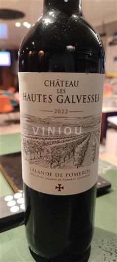 Burdeos Lalande-de-Pomerol Château Les Hautes Galvesses 2022
