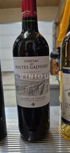 Vin Rouge sec Château Les Hautes Galvesses 2022 France Bordeaux Lalande-de-pomerol AOC
